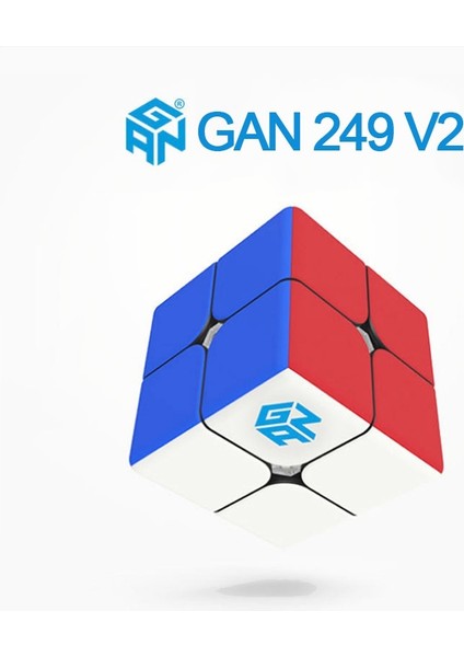 GAN249 V2 Stili Gan 249 V2M Manyetik Sihirli Hız Gan Küp 2x2 Profesyonel Mini Cep Küp Gan V2 Mıknatıs Küp Etiketsiz Bulmaca Gan Küp (Yurt Dışından)
