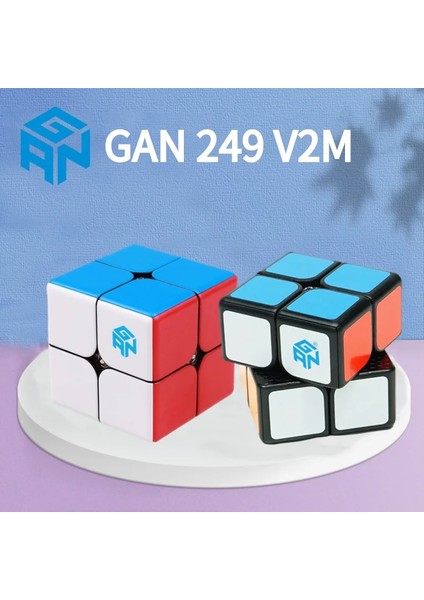 GAN249 V2 Stili Gan 249 V2M Manyetik Sihirli Hız Gan Küp 2x2 Profesyonel Mini Cep Küp Gan V2 Mıknatıs Küp Etiketsiz Bulmaca Gan Küp (Yurt Dışından)
