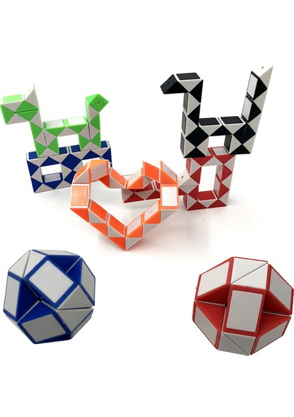 Siyah Stil 23CM Yılan Küp Fidget Oyuncaklar Çocuklar Için 24 Blok Stres Giderici Sihirli Bulmaca Küpleri Eğitici Zeka Twister Oyuncak Hediye (Yurt Dışından) fiyatları