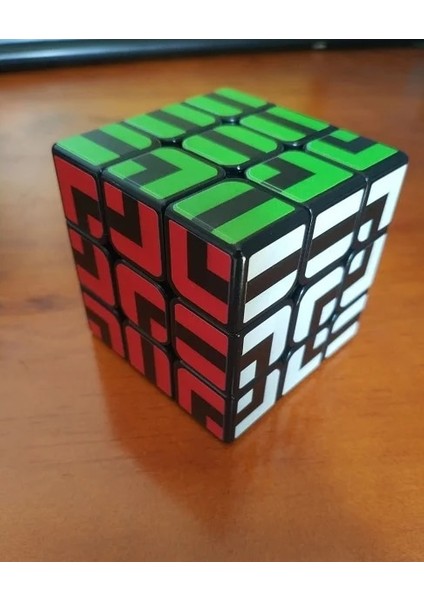 Labirent Tarzı Zcube Renkli Etiket Küp 3x3 Küp Hızı Profesyonel 3 Oyuncu Üçgen Şekli Büküm Eğitici Çocuk Oyuncakları (Yurt Dışından)