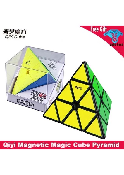 Siyah Stil Qiyi Manyetik Siyah Sihirli Küp Piramit Mofangge Piramit Ms Hız Küp Stickerless Mıknatıslar Cubo Magico Eğitici Oyuncaklar (Yurt Dışından)