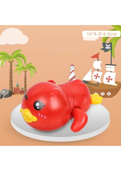 Kırmızı Ördek Stili Bebek Banyo Oyuncakları Çocuklar Için Onths Yüzme Havuzu Su Oyunu Wind-Up Clockwork Hayvanlar Çocuklar Için Yengeç Kurbağa Su Oyuncakları Hediyeler (Yurt Dışından)
