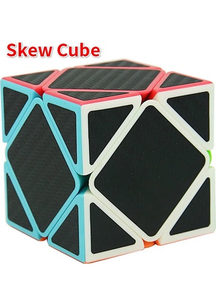 Çarpık Stil Karbon Fiber Küp Sihirli Küp Hız 2x2 3x3 4x4 5x5 Piramit Sq1 Çarpık Bulmaca Pirinç Hamuru Cubo Magico Oyuncaklar Çocuklar Için (Yurt Dışından)