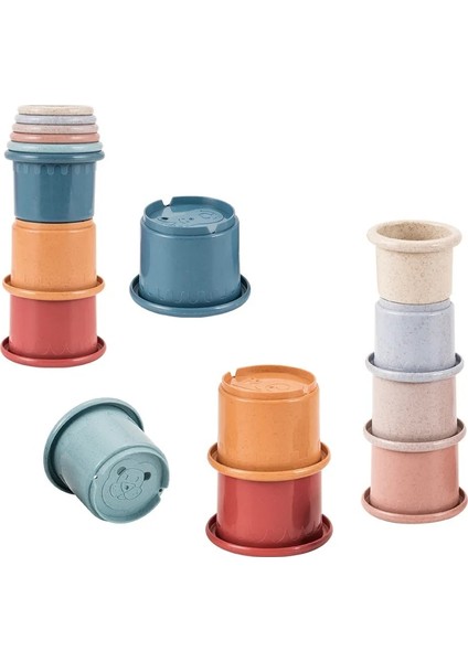 P Stili Bebek Banyo Oyuncakları Istifleme Fincan Oyuncaklar Renkli Erken Eğitici Bebek Oyuncakları Tekne Şeklinde Yığılmış Bardak Gökkuşağı Katlanır Kule Oyuncaklar Hediye (Yurt Dışından) fırsatları