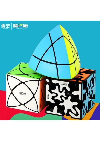 Köşe Mastermorphix Stili Qiyi Speedcube Mofeangge Crazy Gear Cube Skew Gear Super Ivy Cube Corner Mastermorphix 2x2 Stickerless Magic Eğitici Bulmacalar (Yurt Dışından)