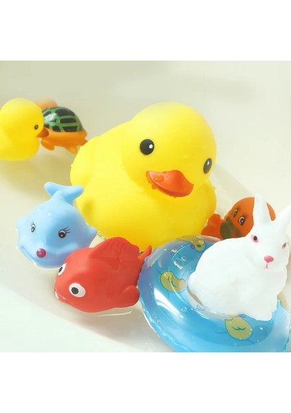 3 Adet Tarzı Çanta Banyo Oyuncak Hayvanlar Yüzme Su Oyuncakları Mini Renkli Yumuşak Yüzen Lastik Ördek Sıkmak Ses Bebek Çocuklar Için Komik Hediye (Yurt Dışından) fırsatları