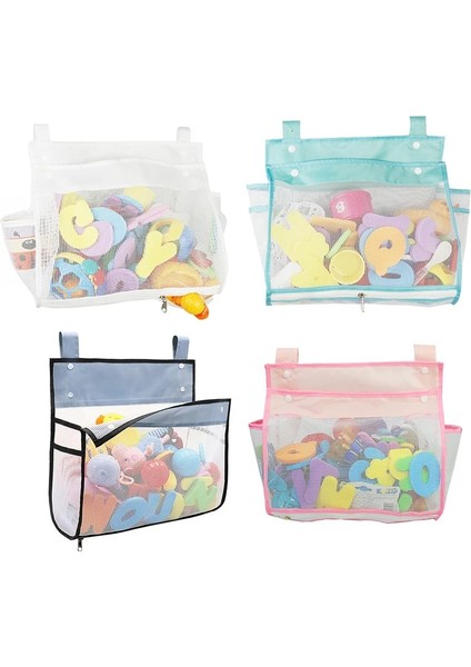 TJ093-24 Adet Tarzı Bebek Banyo Oyuncakları Sevimli Kaplan Panda Örgü Net Oyuncak Saklama Çantası Güçlü Vantuz Banyo Oyun Çantası Banyo Organizatör Su Oyuncakları Çocuk Için (Yurt Dışından)