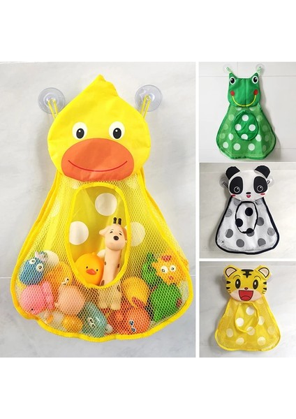 TJ093-24 Adet Tarzı Bebek Banyo Oyuncakları Sevimli Kaplan Panda Örgü Net Oyuncak Saklama Çantası Güçlü Vantuz Banyo Oyun Çantası Banyo Organizatör Su Oyuncakları Çocuk Için (Yurt Dışından)