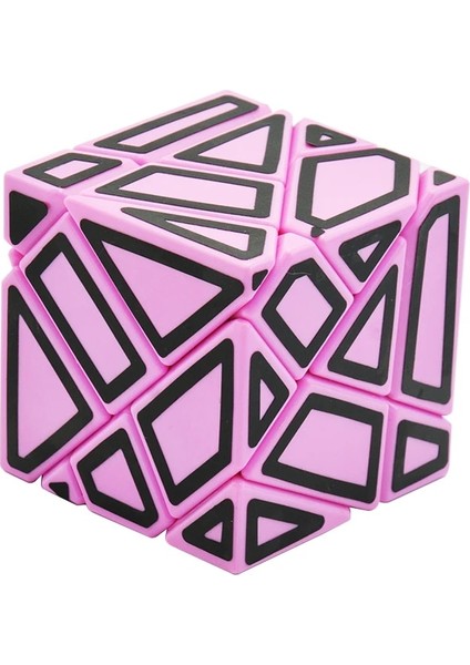 Pembe-Içi Boş Siyah Stili Lefun Fangcun Ghost 6cm Küp Magico 3x3 Garip Şekilli Küp Sihirli Bulmaca Hollow Sticker Speedcube Eğitici Oyuncaklar Hayalet Küp (Yurt Dışından)