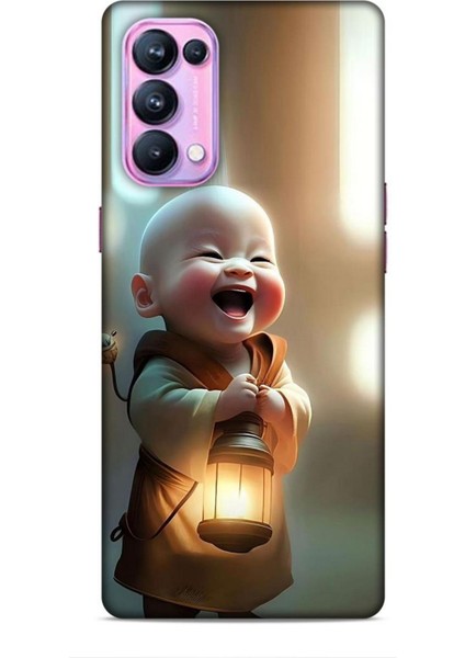 Oppo Reno 5 Pro Kılıf Caliburn 27 Asya Bebek Lazer Kesim Silikon