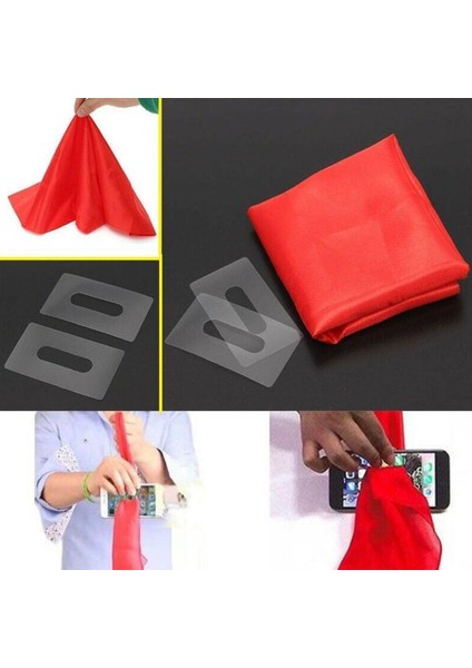 Kırmızı Stil 1 Takım Sihirli Hileler Eşarp Telefon Yakın Çekim Hileler ile Komik Ipek Thru Telefon Trick Oyuncaklar Sihirbazlar Için Gag Oyuncaklar Parti Prop (Yurt Dışından) fırsatları