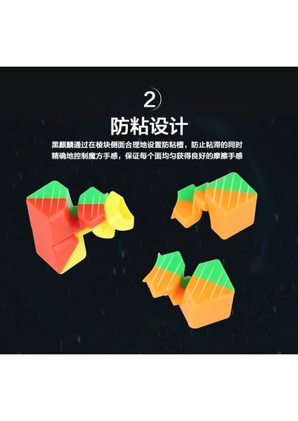 3x3 Çıkartmasız Stil Yeni Yux Black Kyl Magic Cube Stickerless Zhisheng Black Kir Cubo Magico Skewpyra Oyuncaklar Acemi Için (Yurt Dışından)