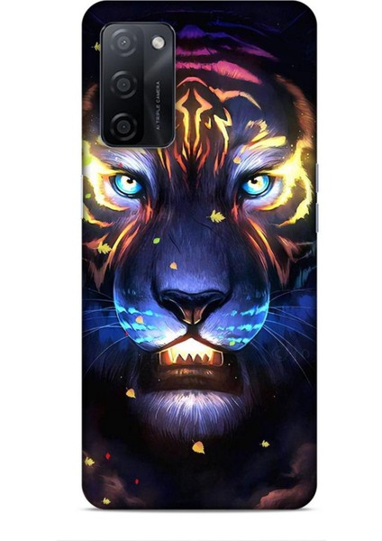 Oppo A5S Kılıf Caliburn 12 Aslan Colorful Tasarım Kılıf