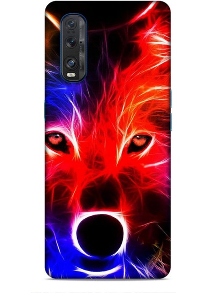 Oppo Find X2 Kılıf Caliburn 16 Kurt Colorful Hediyelik Kılıf