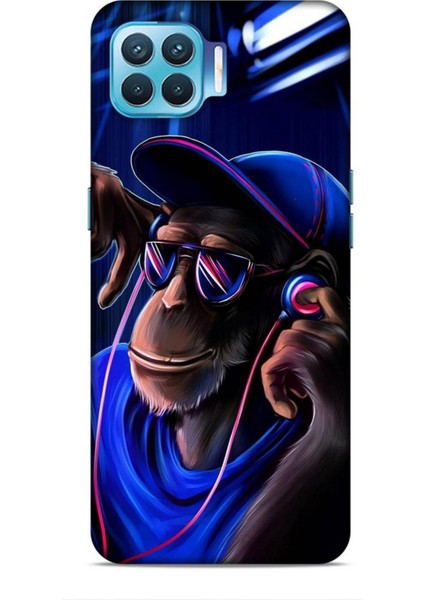 Oppo Reno 4 Lite Kılıf Caliburn 20 Maymun Mavi Renkli Kılıf