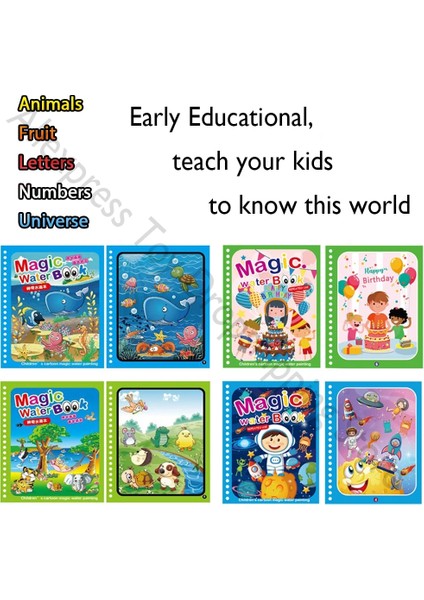 Kozmik Dünya Tarzı Sihirli Su Çizim Kitabı Montessori Oyuncaklar Büyülü Boyama Kitabı Doodle Sihirli Kalem Boyama Çizim Tahtası Çocuk Oyuncakları Çocuk Hediyeleri (Yurt Dışından) modelleri