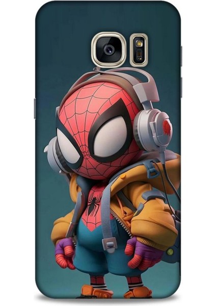 Samsung Galaxy S7 Kılıf Caliburn 25 Spiderman Bebek Soyulmayan Kılıf