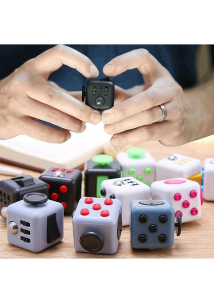 Sarı Stil Fidgetes Küpü Anksiyete Stres Giderici Dikkat Dekompresyon Plastik Odak Fidget Oyun Zar Oyuncak Çocuklar Için Hediye (Yurt Dışından)