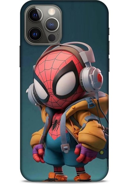 Apple iPhone 12 Pro Kılıf Caliburn 25 Spiderman Bebek Soyulmayan Kılıf
