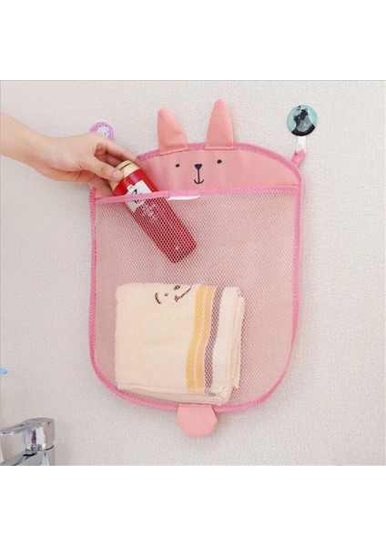 C Pembe Tarzı Bebek Duş Banyo Oyuncakları Beyaz Bebek Çocuk Oyuncak Depolama Güçlü Vantuzlu Örgü Oyuncak Çanta Net Banyo Organizatör (Yurt Dışından)