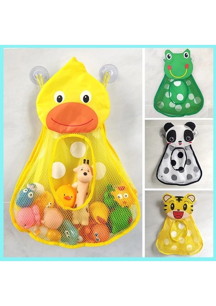 Panda Tarzı Bebek Banyo Örgü Çanta Banyo Oyuncakları Çantası Çocuklar Için Oyuncaklar Sepeti Net Karikatür Hayvan Şekilleri Su Geçirmez Kumaş Kum Oyuncakları Plaj Depolama (Yurt Dışından)