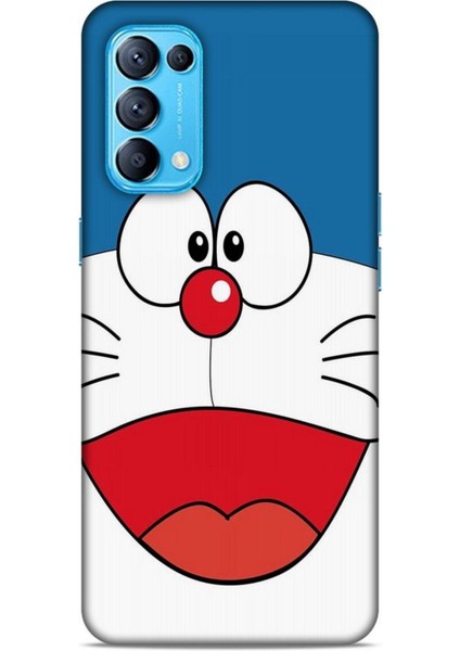 Oppo Reno 5 Kılıf Caliburn 22 Mavi Beyaz Kap