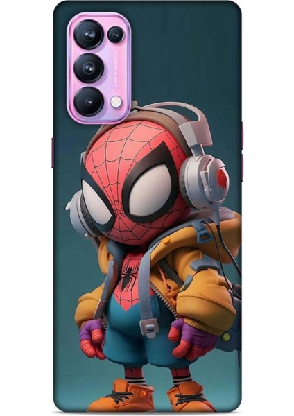 Oppo Reno 5 Pro Kılıf Caliburn 25 Spiderman Bebek Soyulmayan Kılıf