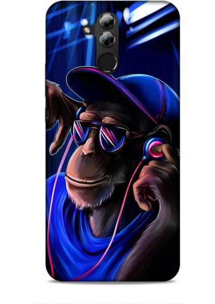 Huawei Mate 20 Lite Kılıf Caliburn 20 Maymun Mavi Renkli Kılıf