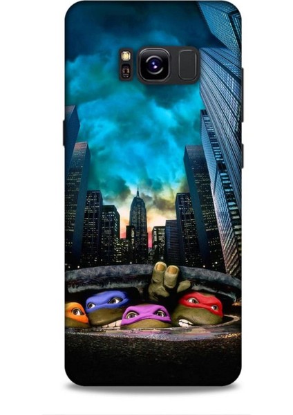 Samsung Galaxy S8 Kılıf Caliburn 11 Ninja Kablumbağalar 4K Baskılı Kılıf
