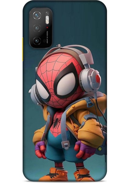 Xiaomi Poco M3 Pro Kılıf Caliburn 25 Spiderman Bebek Soyulmayan Kılıf