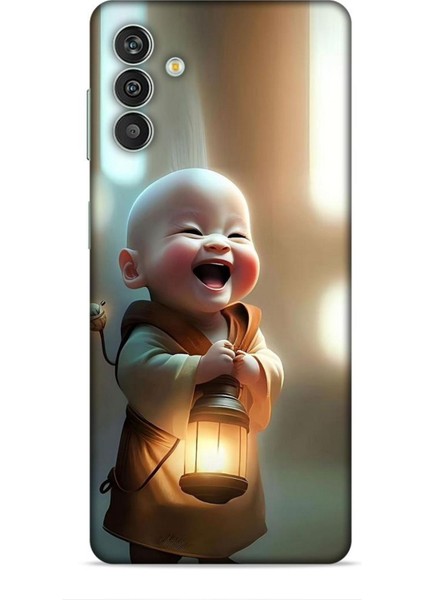 Samsung Galaxy M13 Kılıf Caliburn 27 Asya Bebek Lazer Kesim Silikon