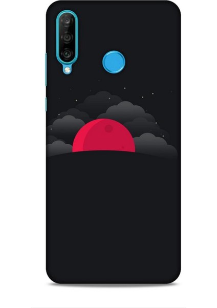 Huawei P30 Lite Kılıf Caliburn 13 Kızıl Ay Case Kapak