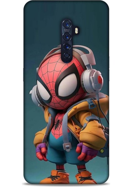 Oppo Reno 2 Kılıf Caliburn 25 Spiderman Bebek Soyulmayan Kılıf