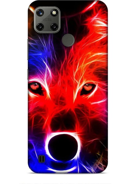 Realme C25Y Kılıf Caliburn 16 Kurt Colorful Hediyelik Kılıf