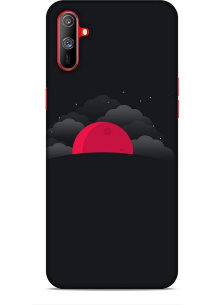Realme C3 Kılıf Caliburn 13 Kızıl Ay Case Kapak