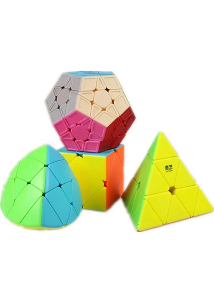 Bir Stil Hız Küp Seti Qiyi Hediye Paketi Sihirli Küp Seti Üçgen Dodecahedron Mastermorphix Hız Bulmaca Oyuncaklar (Yurt Dışından)