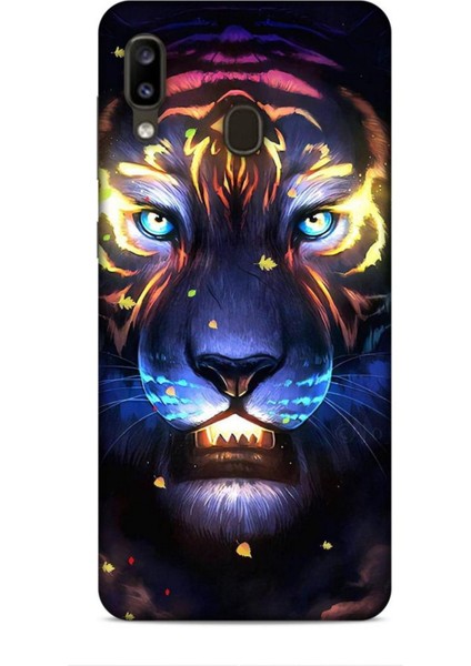 Samsung Galaxy A20 Kılıf Caliburn 12 Aslan Colorful Tasarım Kılıf