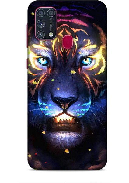 Samsung Galaxy M31 Kılıf Caliburn 12 Aslan Colorful Tasarım Kılıf