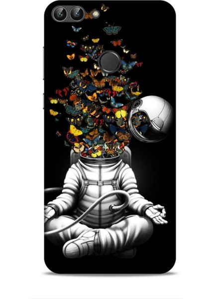 Huawei P Smart S 2020 Kılıf Caliburn 1 Astronot ve Kelebekler Telefon Kılıfı