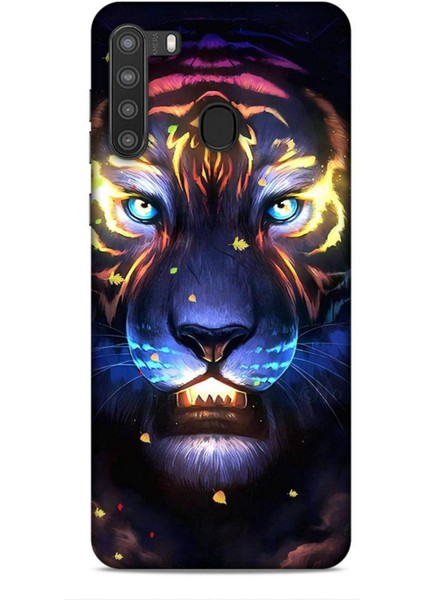 Samsung Galaxy A21 Kılıf Caliburn 12 Aslan Colorful Tasarım Kılıf