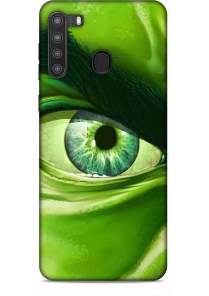 Samsung Galaxy A21 Kılıf Caliburn 29 Hulk Göz Makro Leke Tutmaz Kapak