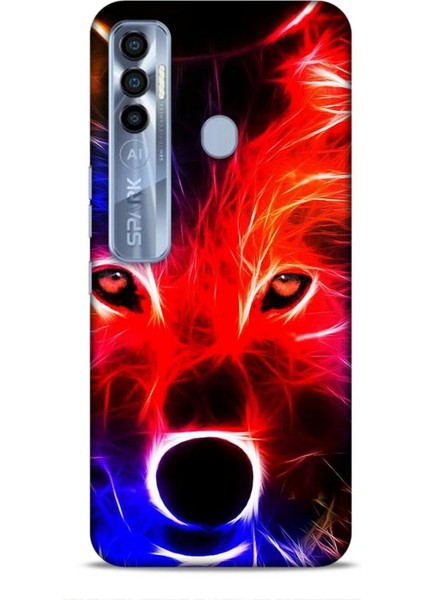 Tecno Spark 7 Pro Kılıf Caliburn 16 Kurt Colorful Hediyelik Kılıf