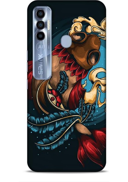 Tecno Spark 7 Pro Kılıf Caliburn 18 Balık Parlak Kılıf