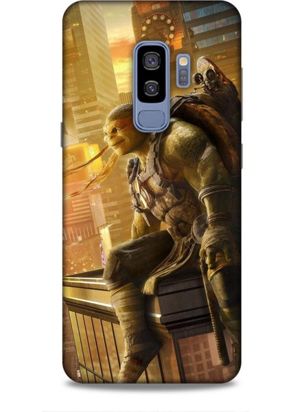 Samsung Galaxy S9 Plus Kılıf Caliburn 10 Michelengelo Ninja Kablumbağalar Full Hd Kılıf