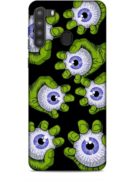 Samsung Galaxy A21 Kılıf Caliburn 23 Gözler Telefon Kabı