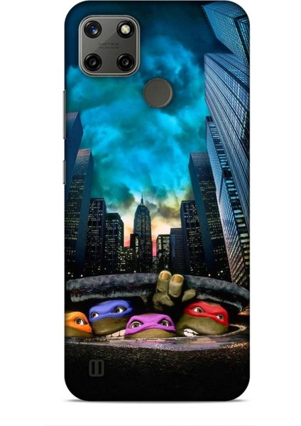 Realme C25Y Kılıf Caliburn 11 Ninja Kablumbağalar 4K Baskılı Kılıf