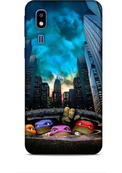 Samsung Galaxy A2 Core Kılıf Caliburn 11 Ninja Kablumbağalar 4K Baskılı Kılıf