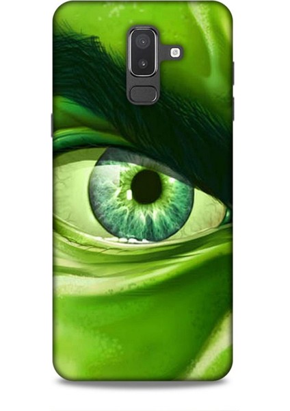 Samsung Galaxy J8 Kılıf Caliburn 29 Hulk Göz Makro Leke Tutmaz Kapak