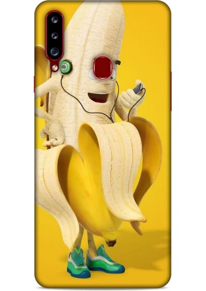 Samsung Galaxy A20S Kılıf Caliburn 21 Muz Sarı Darbe Önleyici Kapak