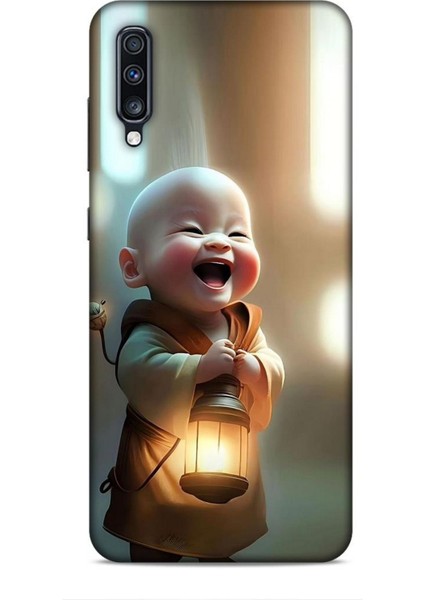 Samsung Galaxy A70S Kılıf Caliburn 27 Asya Bebek Lazer Kesim Silikon